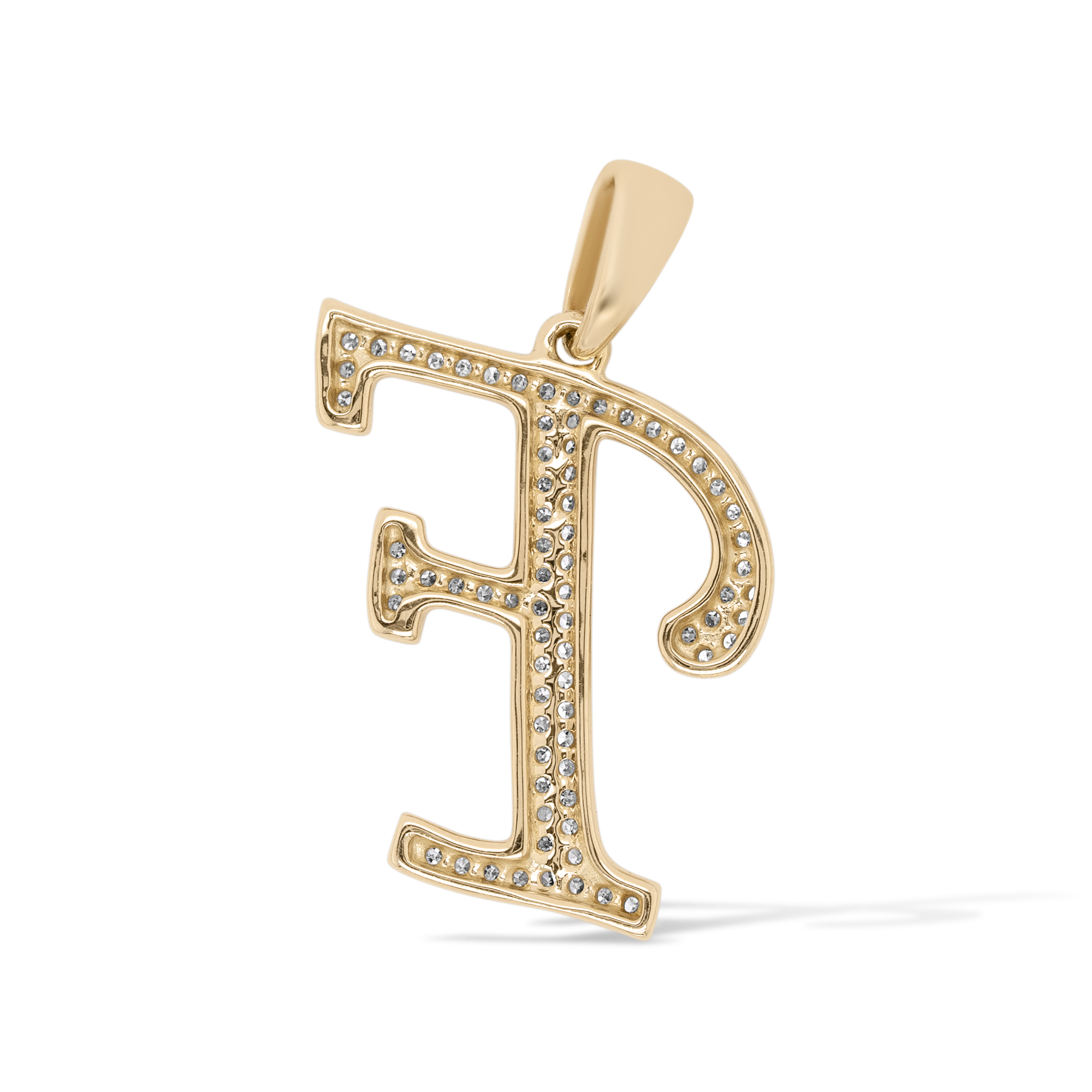 Diamond Letter F Pendant 0.27 ct. 14K Yellow Gold